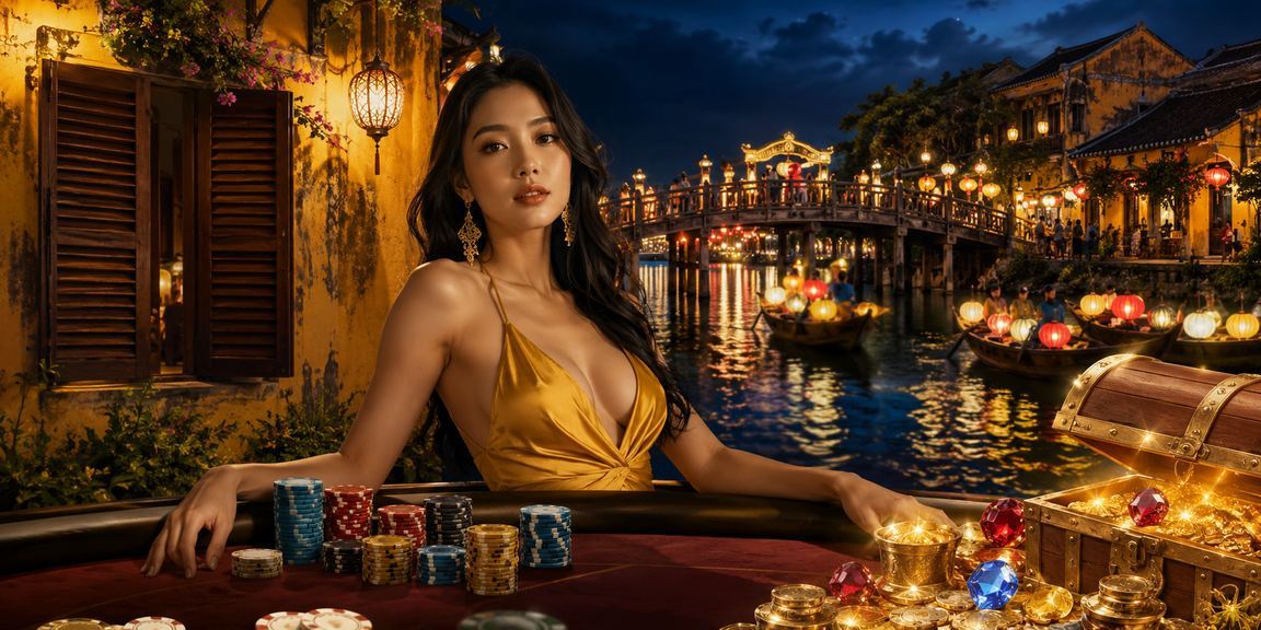 Người chơi slot game vui vẻ tại Hội An